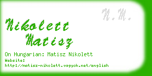 nikolett matisz business card